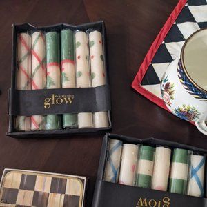 MacKenzie-Childs Mini Dinner Candles - Noel - Set of 6